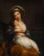 Elisabeth LouiseVigee Lebrun Madame Vigee Le Brun et sa fille Sweden oil painting artist